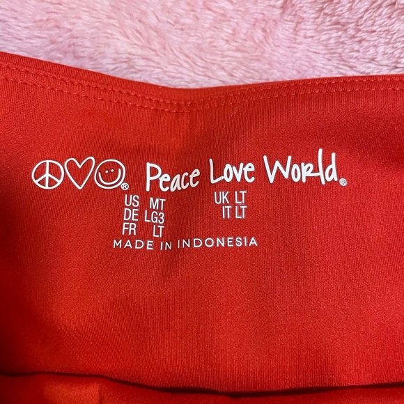 Peace Love World Vibrant Red Leggings with pockets medium tall - Picture 7 of 7